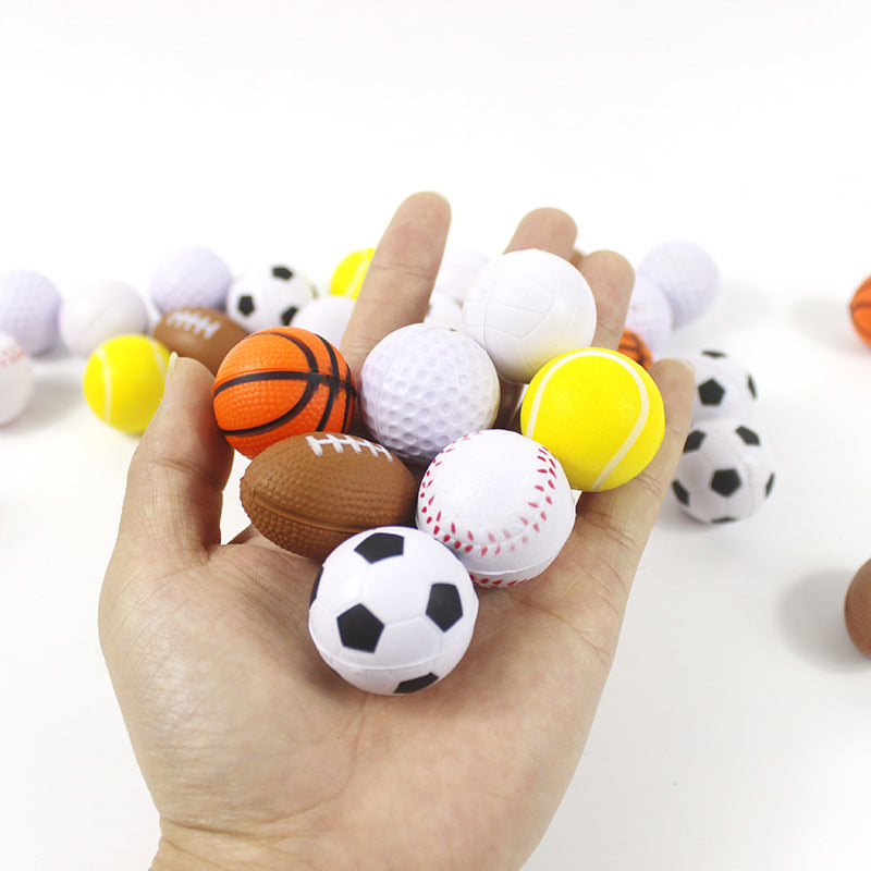 3cm PU Foam Basketball Stress Relief Toy for Kids