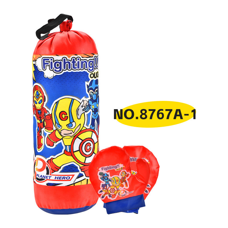 Kids Boxing Gloves and Hanging Punching Bag Set