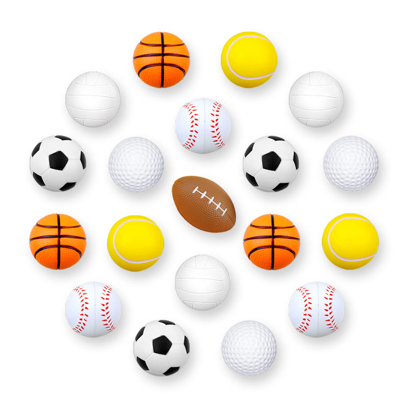 3cm PU Foam Basketball Stress Relief Toy for Kids